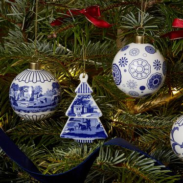 Blue Italian Scenic Bauble